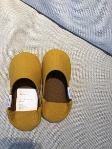 帆布　バブーシュ　kids（16-18cm）0035gatherにてバブーシュ、キッズサイズのお取り扱いも始まりました⭐️親子でお揃いや色違いでぜひいかがでしょうか💛💛